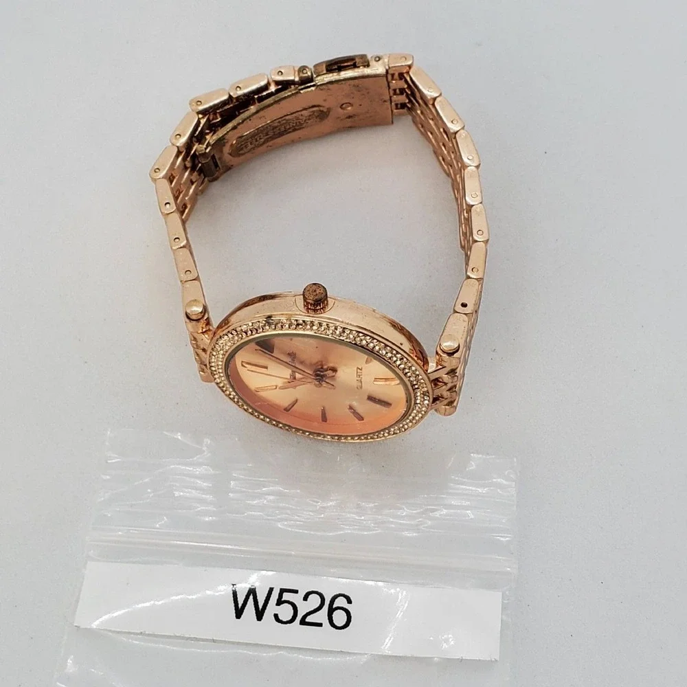 38MM Women's Watch Crystal Bezel Gold‎ Dial Bracelet 6